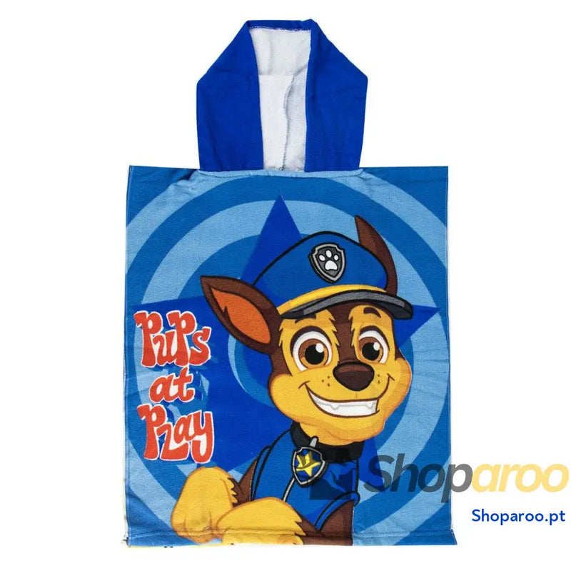 Poncho Toalha com Capuz The Paw Patrol Azul 50 x 115 cm