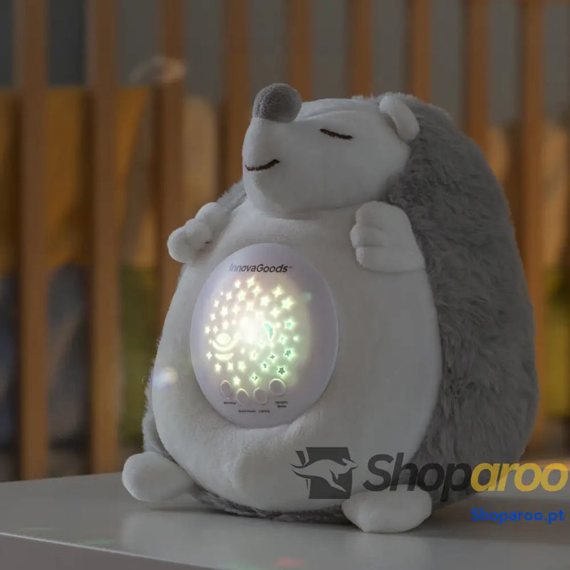 Porco Espinho de Peluche com Ruído Branco e Projetor Luz Presença Spikey InnovaGoods