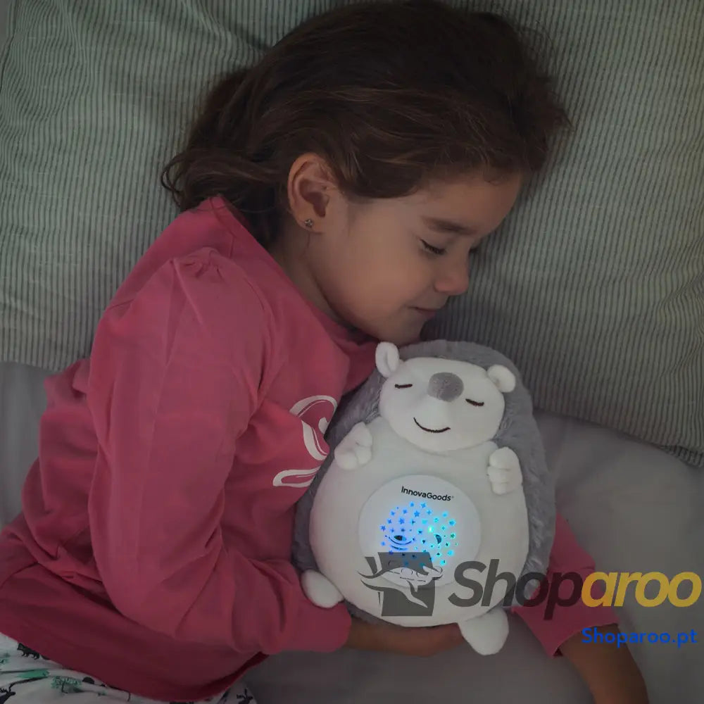 Porco Espinho de Peluche com Ruído Branco e Projetor Luz Presença Spikey InnovaGoods