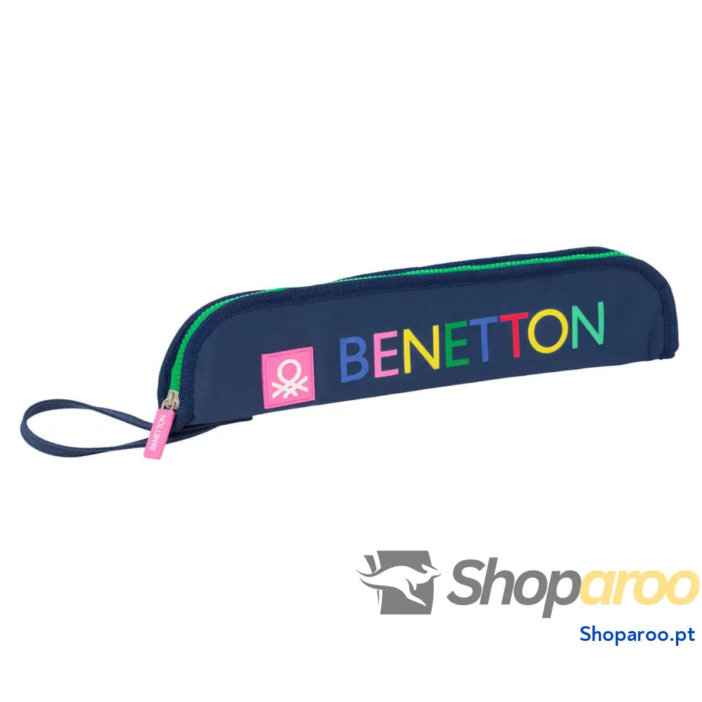Porta-Flautas Benetton Damero Azul Marinho 37 x 8 x 2 cm