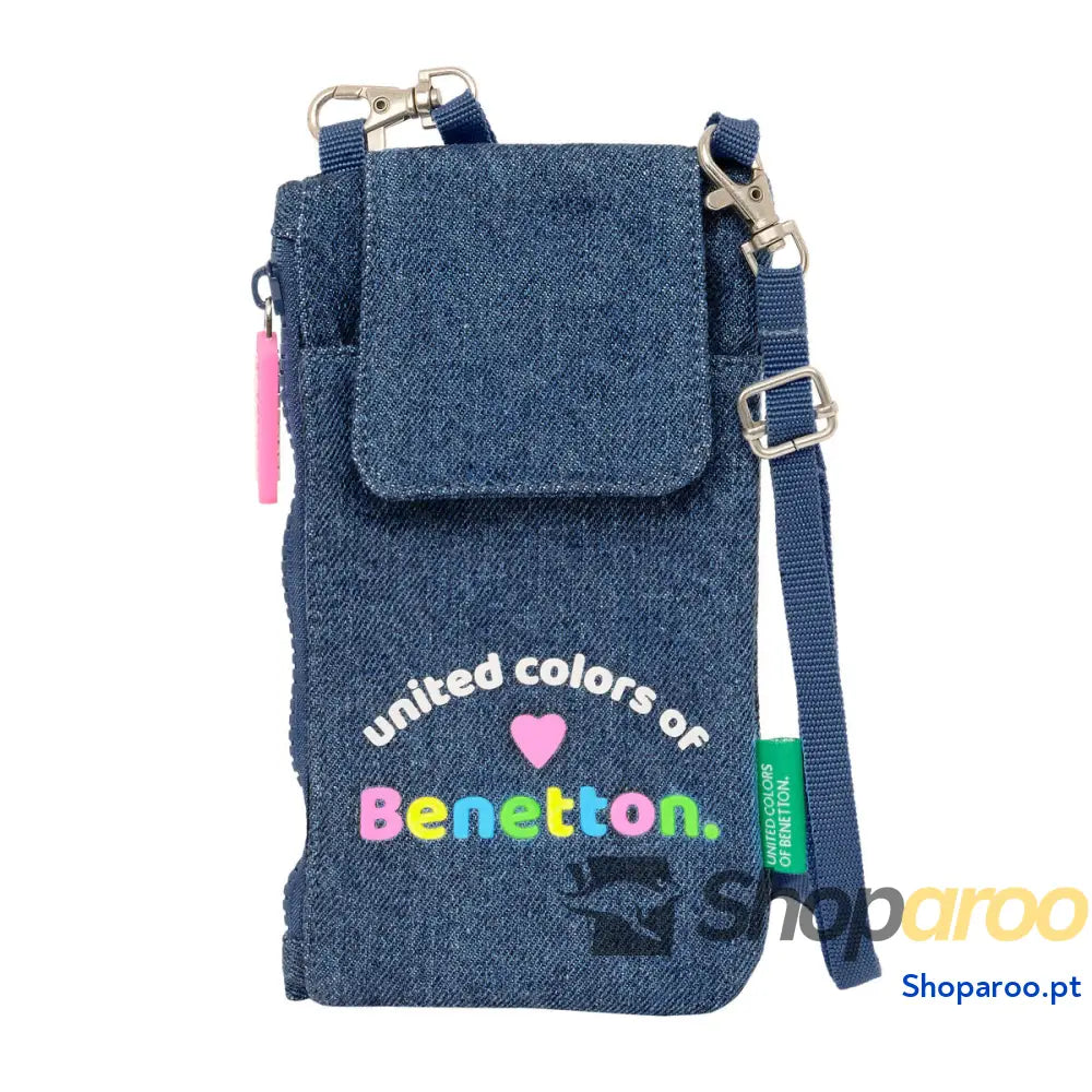 Porta-moedas Benetton Denim Bolsa para telemóvel Azul