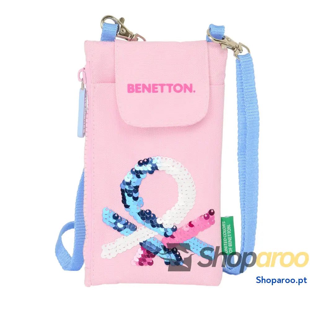 Porta-moedas Benetton Pink Bolsa para telemóvel Cor de Rosa
