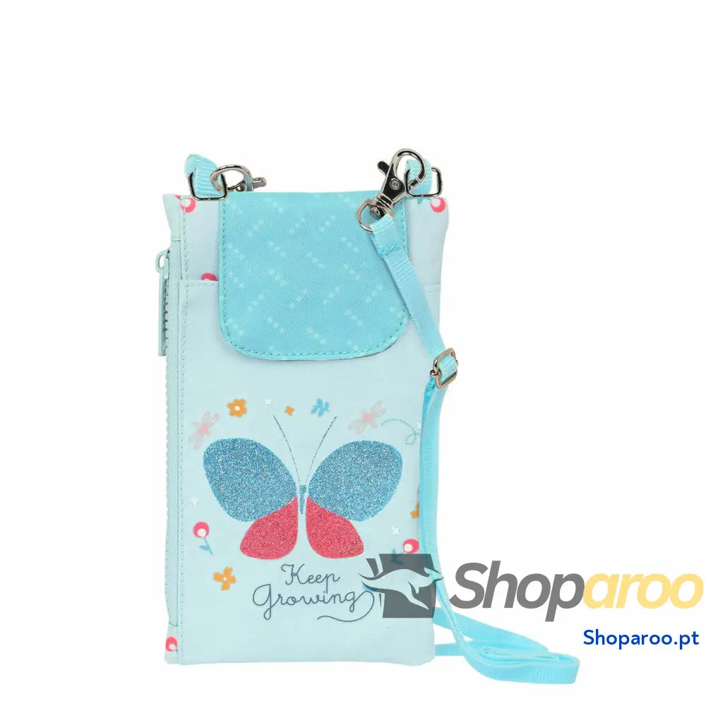 Porta-moedas BlackFit8 Mariposa Azul Capa para Telemóvel