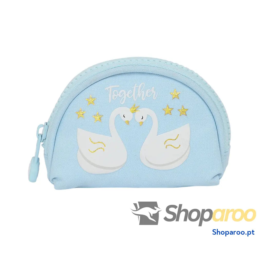 Porta-moedas Glow Lab Cisnes Azul 9.5 x 7 x 3 cm