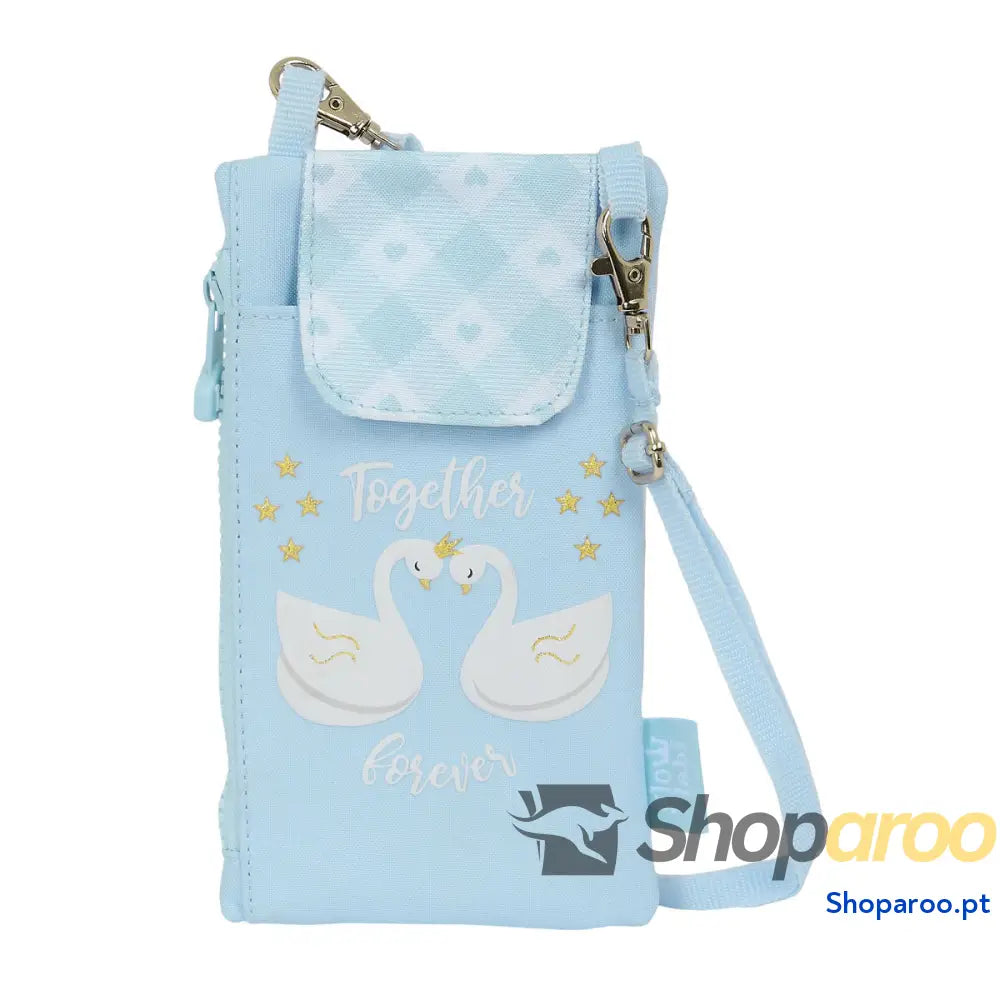 Porta-moedas Glow Lab Cisnes Bolsa para telemóvel Azul
