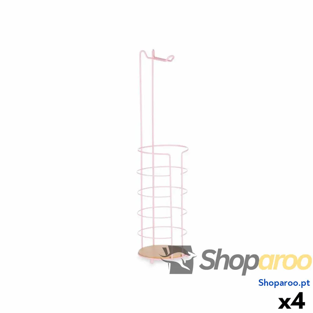 Porta Rolos de Papel Higiénico Berilo W7276PB 389 Cor Rosa 16,5 x 63,5 cm (4 Unidades)