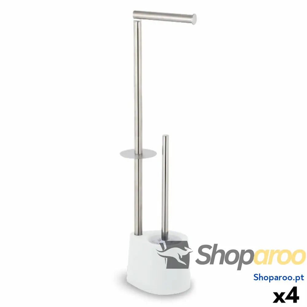 Porta Rolos de Papel Higiénico com Suporte para o Piaçaba Confortime Aço 66 x 22 cm (4 Unidades)