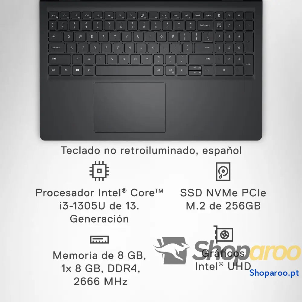 Portátil Dell Inspiron 15 3530 15,6’’ FHD 120 Hz Intel Core i3-1305U 8 GB de RAM DDR4 SSD 256 placa gráfica UHD Windows
