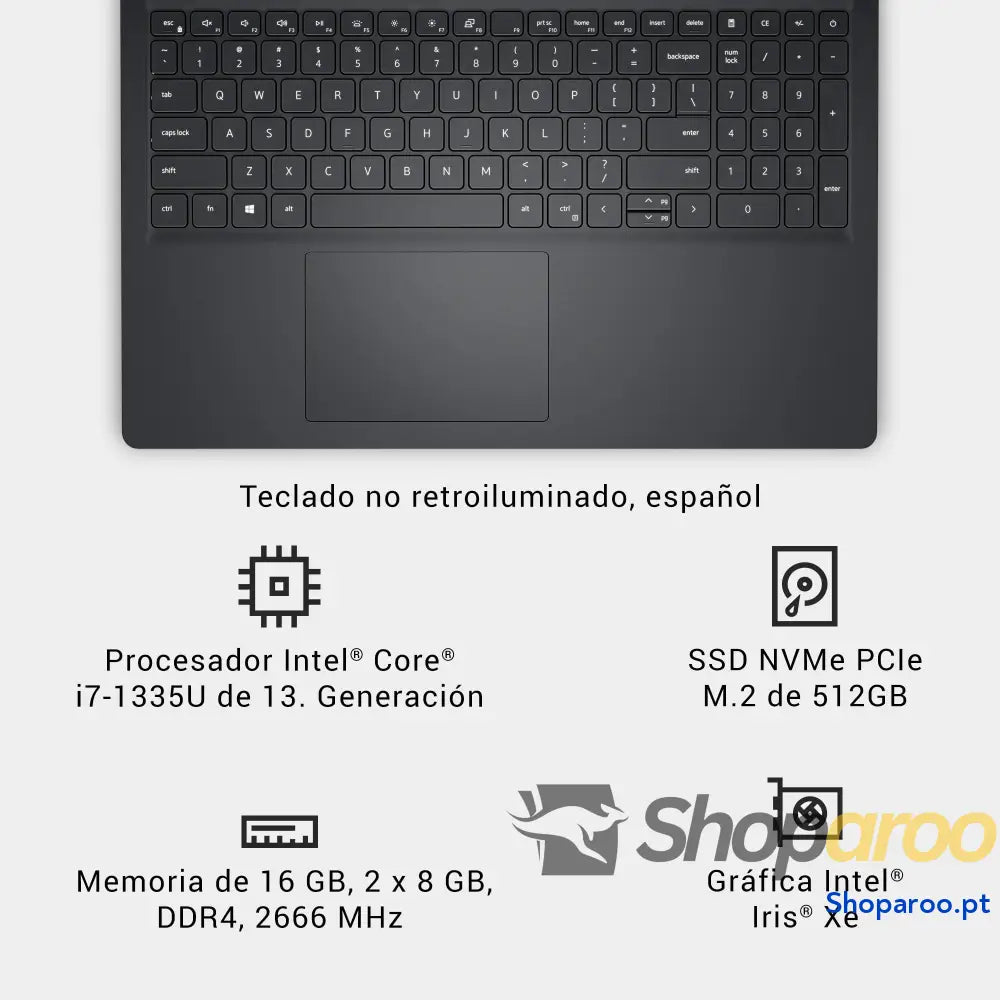 Portátil Dell Inspiron 15 3530 15,6’’ FHD 120 Hz Intel Core i3-1305U 8 GB de RAM DDR4 SSD 256 placa gráfica UHD Windows