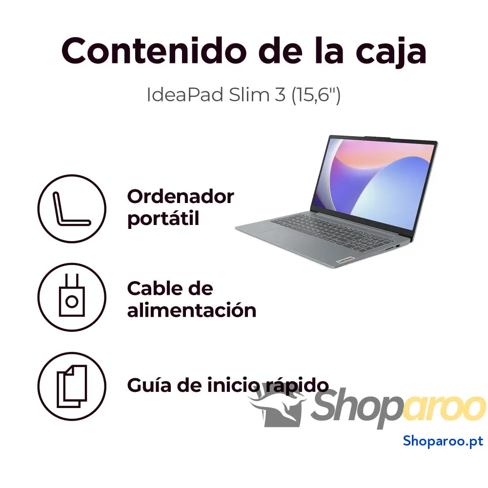 Portátil Lenovo IdeaPad Slim 3 Gen 8 15,6’’ FHD AMD Ryzen 5 5625U 16 GB de RAM SSD 512 placa gráfica integrada Radeon