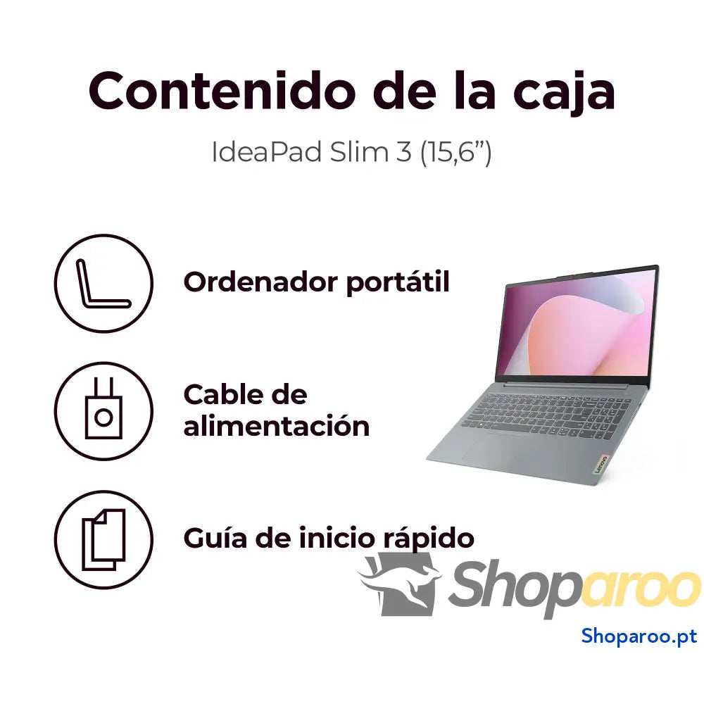 Portátil Lenovo IdeaPad Slim 3 Gen 8 15,6’’ FHD AMD Ryzen 5 5625U 16 GB de RAM SSD 512 placa gráfica integrada Radeon