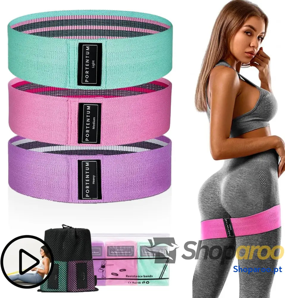 Conjunto Perfecto y Asequible 3 cintas elasticas fitness