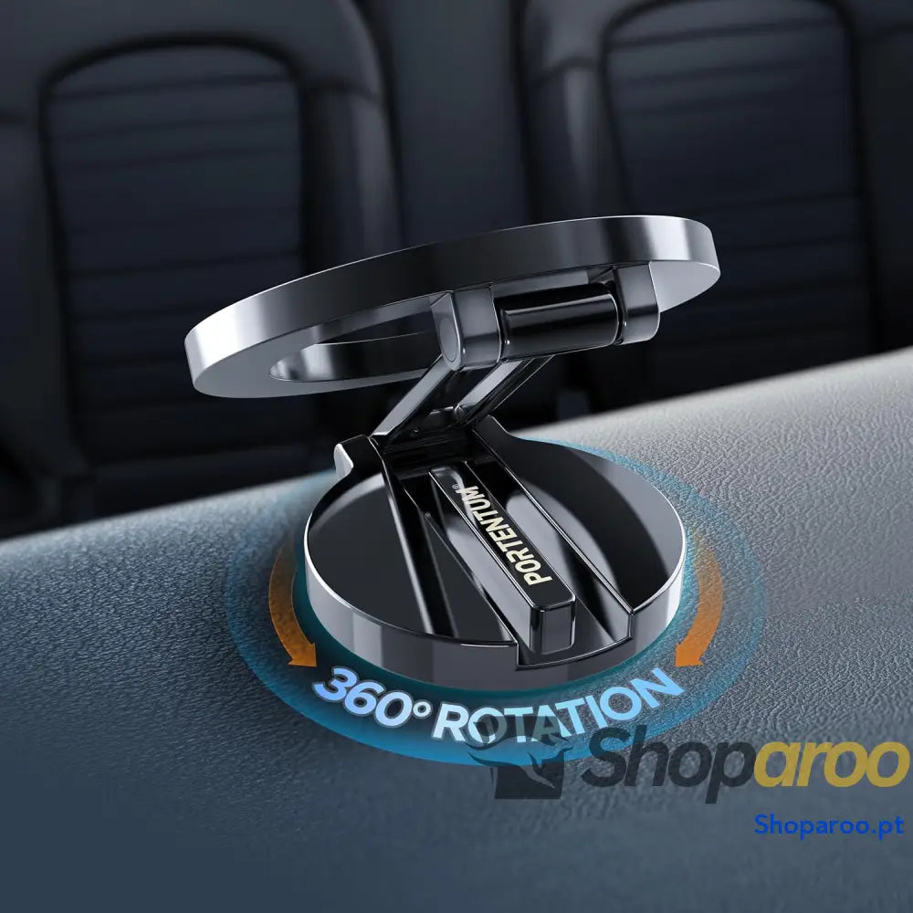 PORTENTUM Suporte móvel para carro Magsafe dobrável com poderoso íman (20 x N52) e rotação de 360 ° – espigão