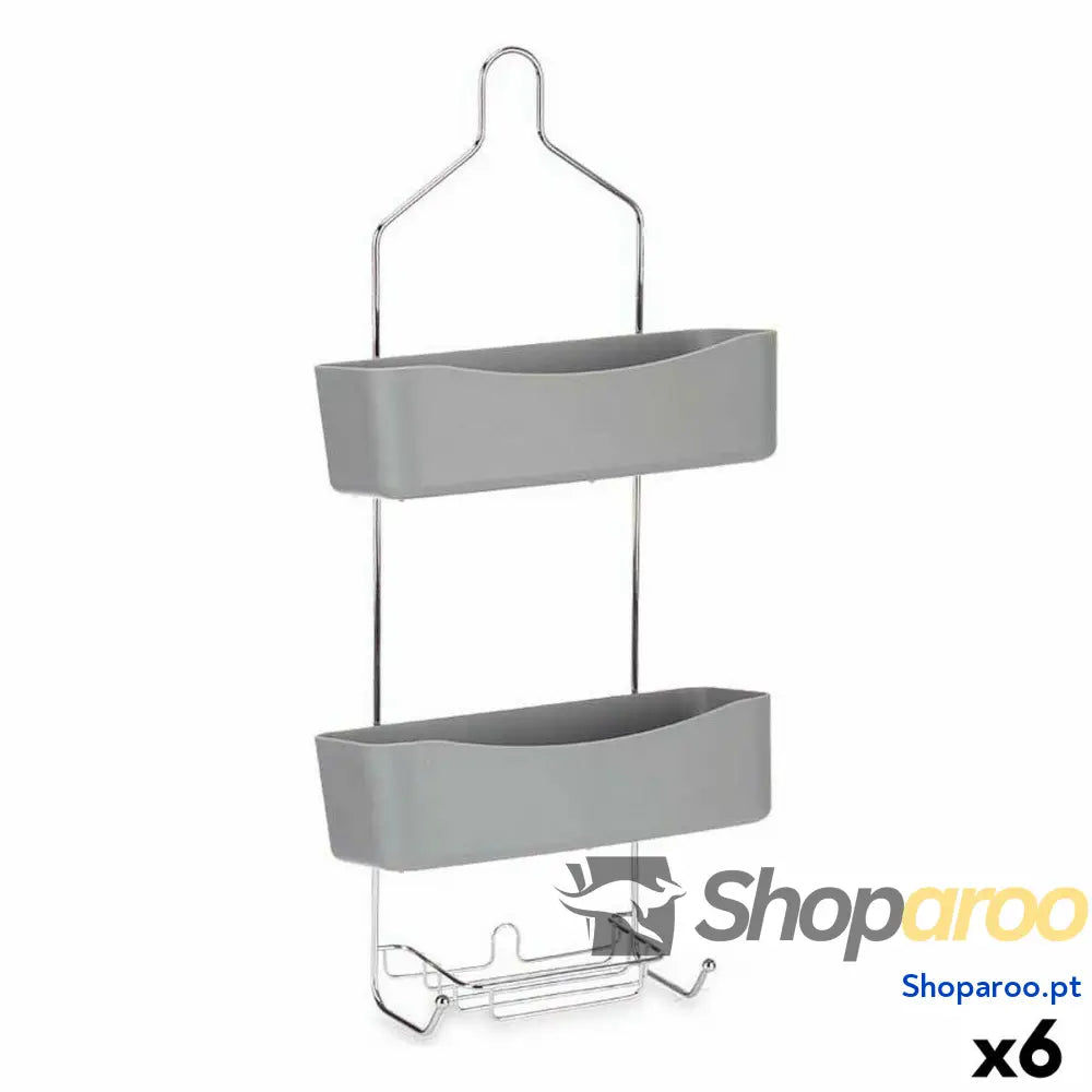 Prateleira de Casa Banho Berilo W7072 383 Cinzento Metal Plástico 28 x 60 14 cm (6 Unidades)