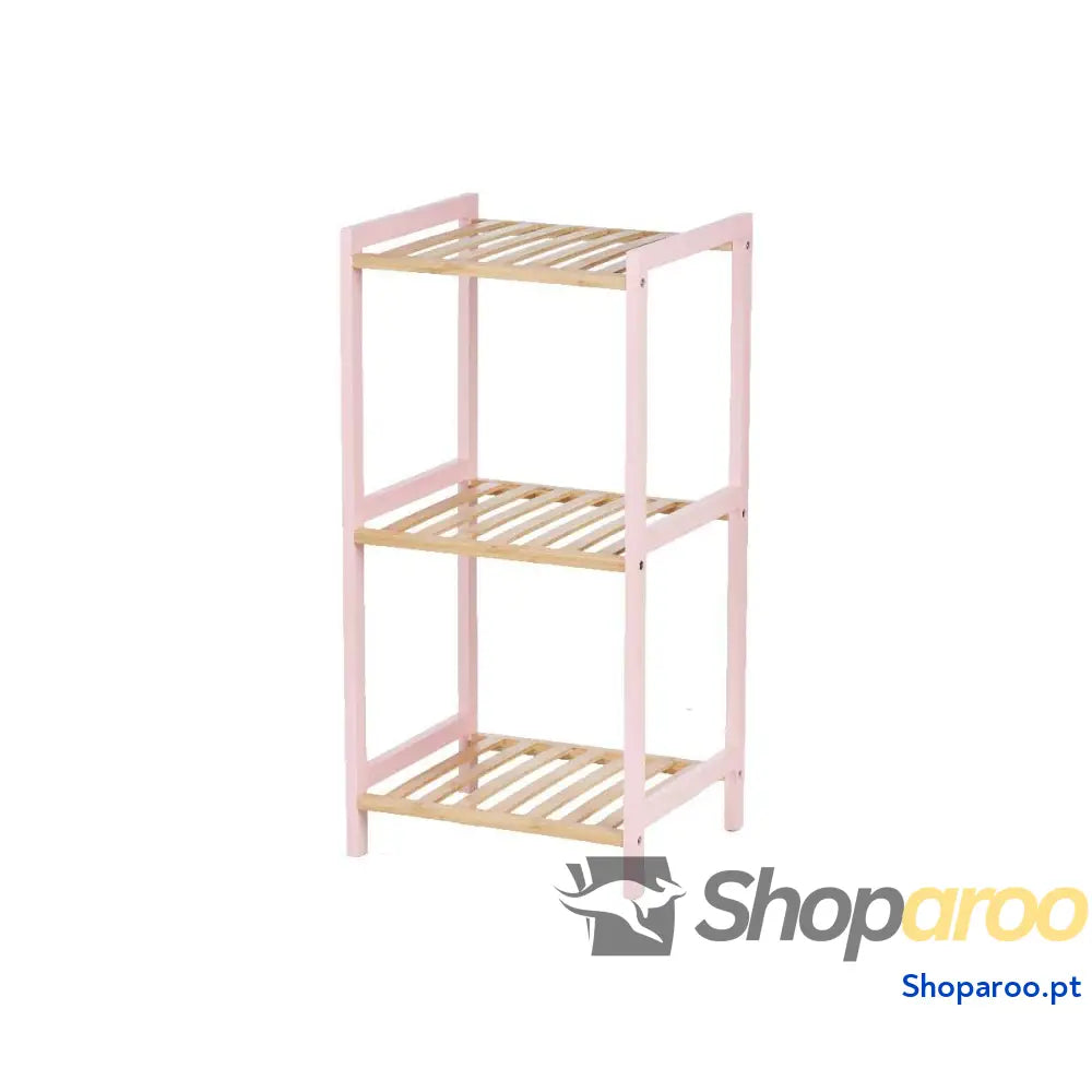 Prateleira de Casa Banho Berilo WR5503 3 468 Cor Rosa Natural 35 x 30 70 cm