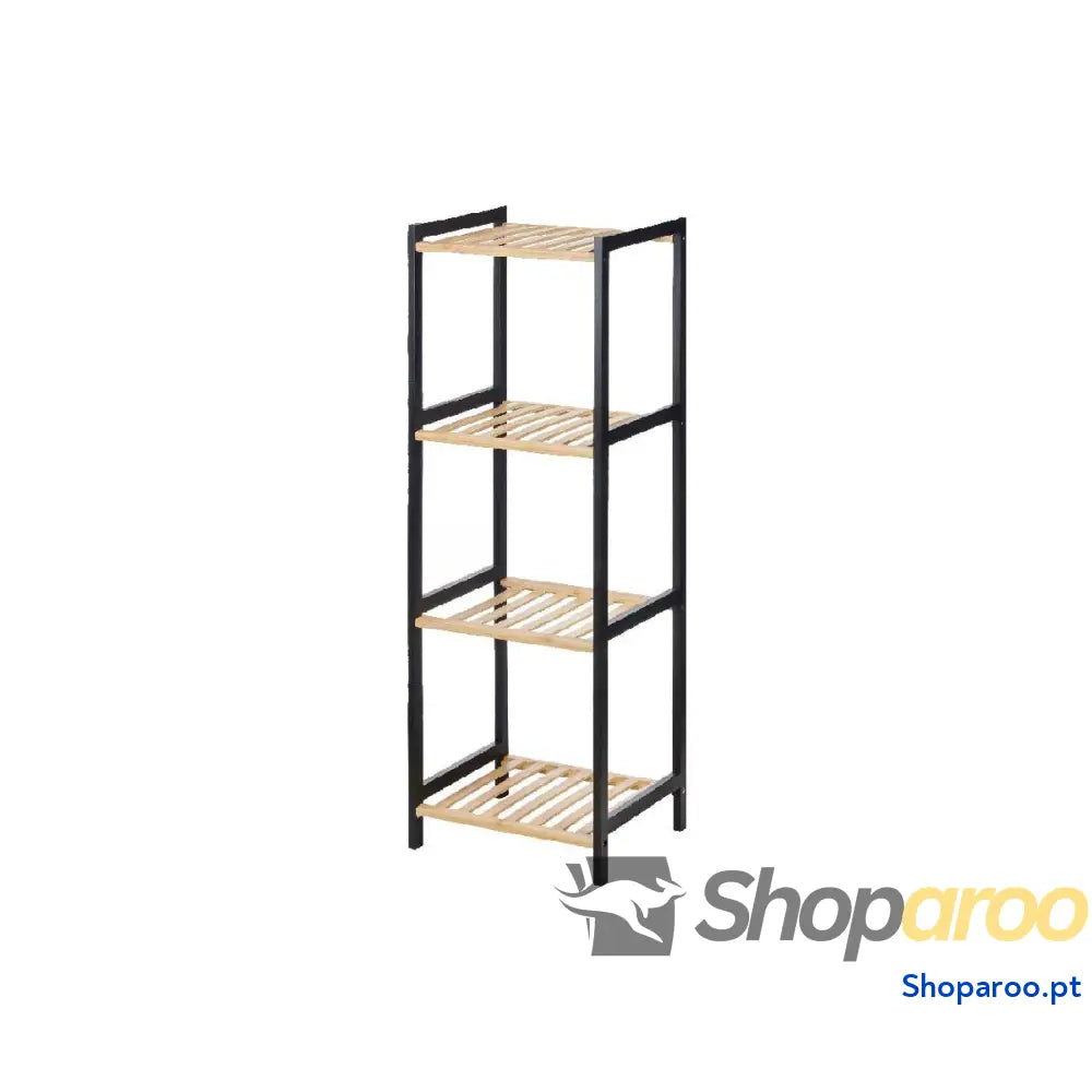 Prateleira de Casa Banho Berilo WR5503 4 459 Preto Natural 35 x 30 100 cm