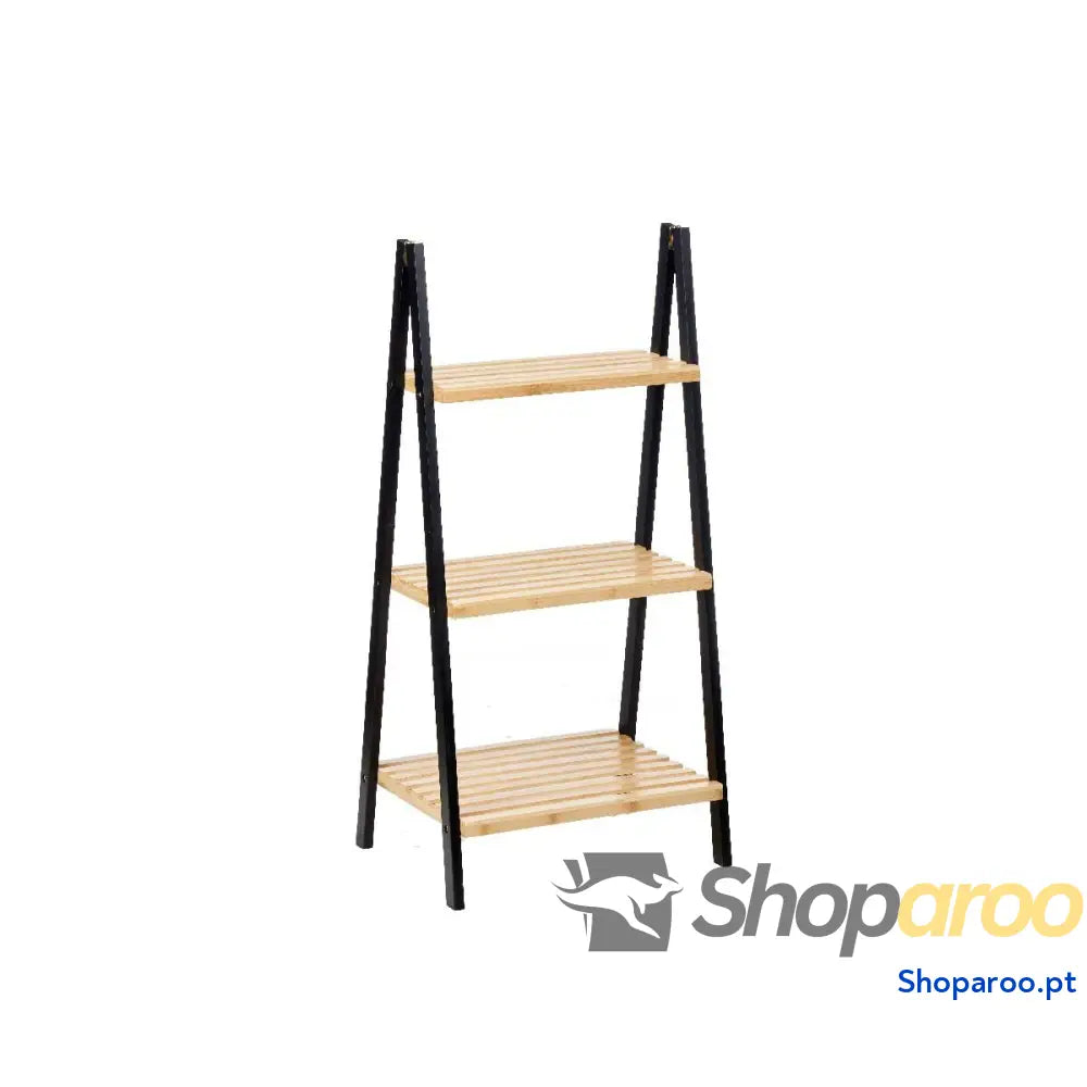 Prateleira de Casa Banho Berilo WR5504 3 430 Preto Natural 40,3 x 81,5 30 cm