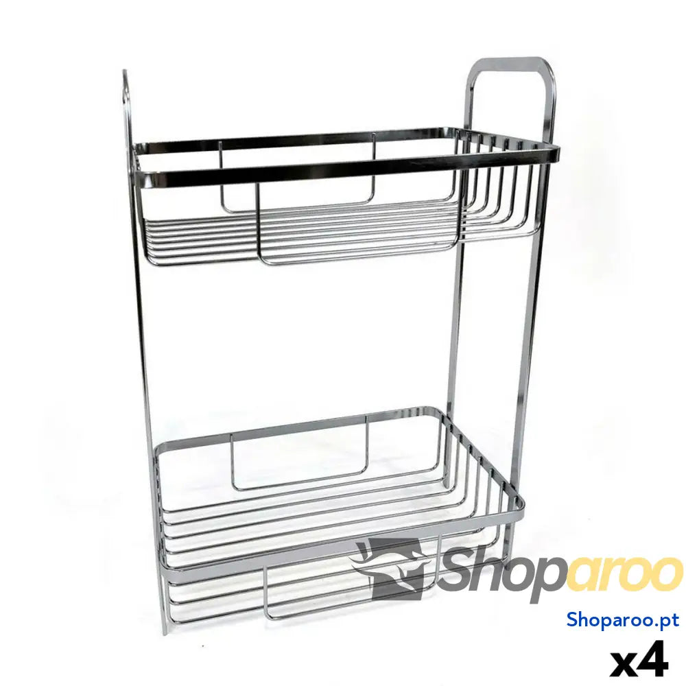 Prateleira de Casa Banho Confortime Chromed Prateado 29 x 18 39 cm (4 Unidades)