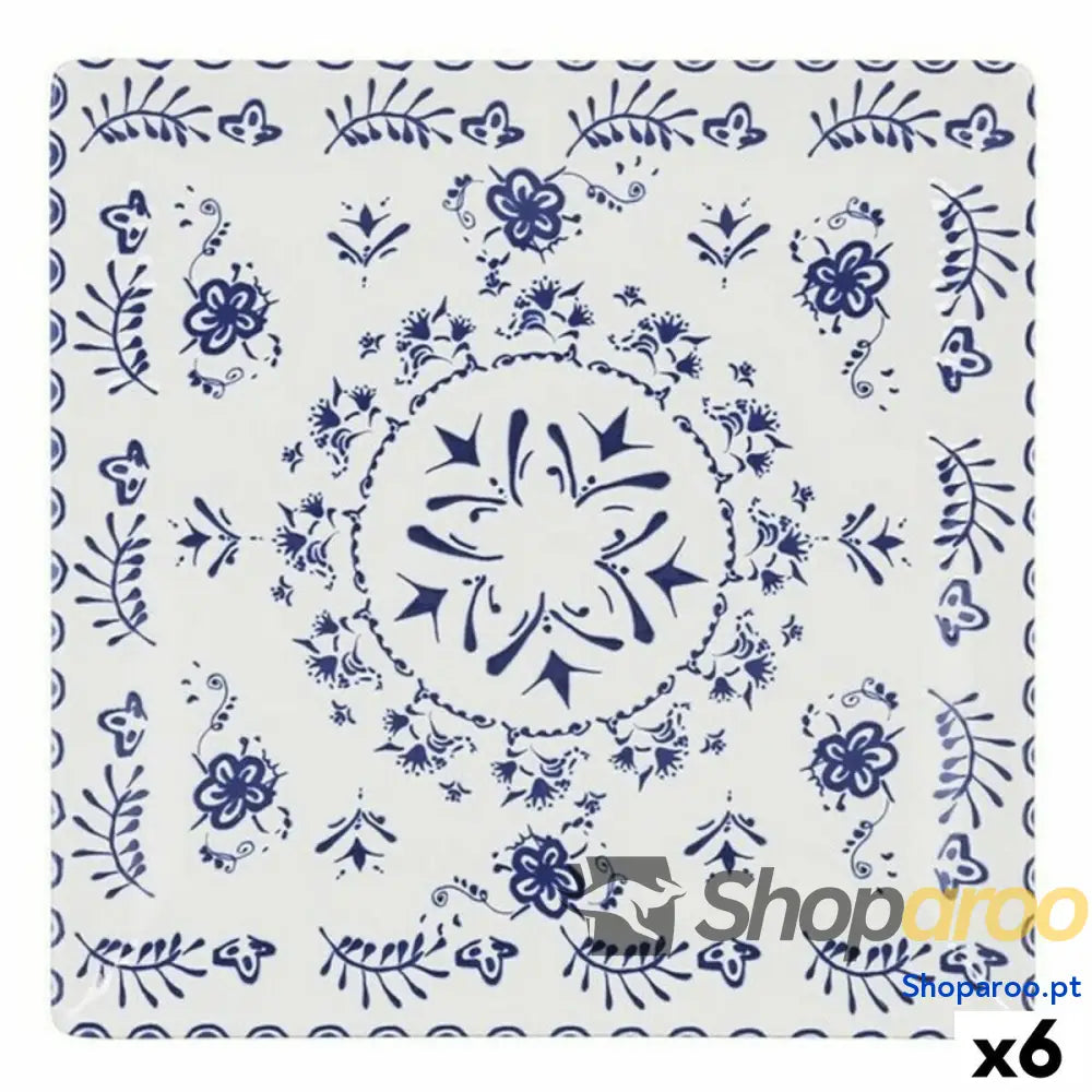 Prato de Jantar La Mediterránea Blur Porcelana 24 x 2 cm (6 Unidades) (24 cm)