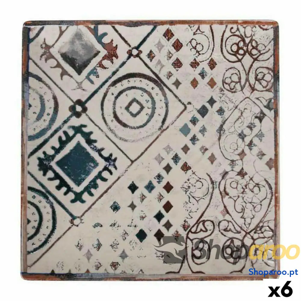 Prato de Jantar La Mediterránea Grecia Porcelana 24 x 2 cm (6 Unidades)