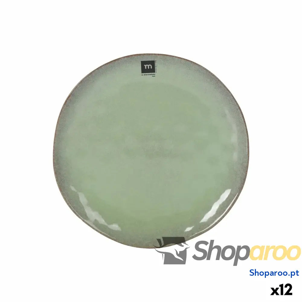 Prato de Jantar La Mediterránea Macarella green Ø 26,5 cm (12 Unidades)