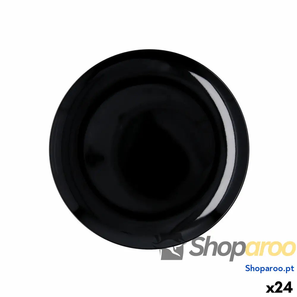 Prato de Jantar Quid Select Basic Preto Melamina Ø 25 cm (24 Unidades)