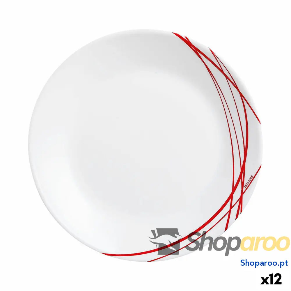 Prato de Sobremesa Arcopal Domitille Duas cores Vidro (Ø 18 cm) (12 Unidades)