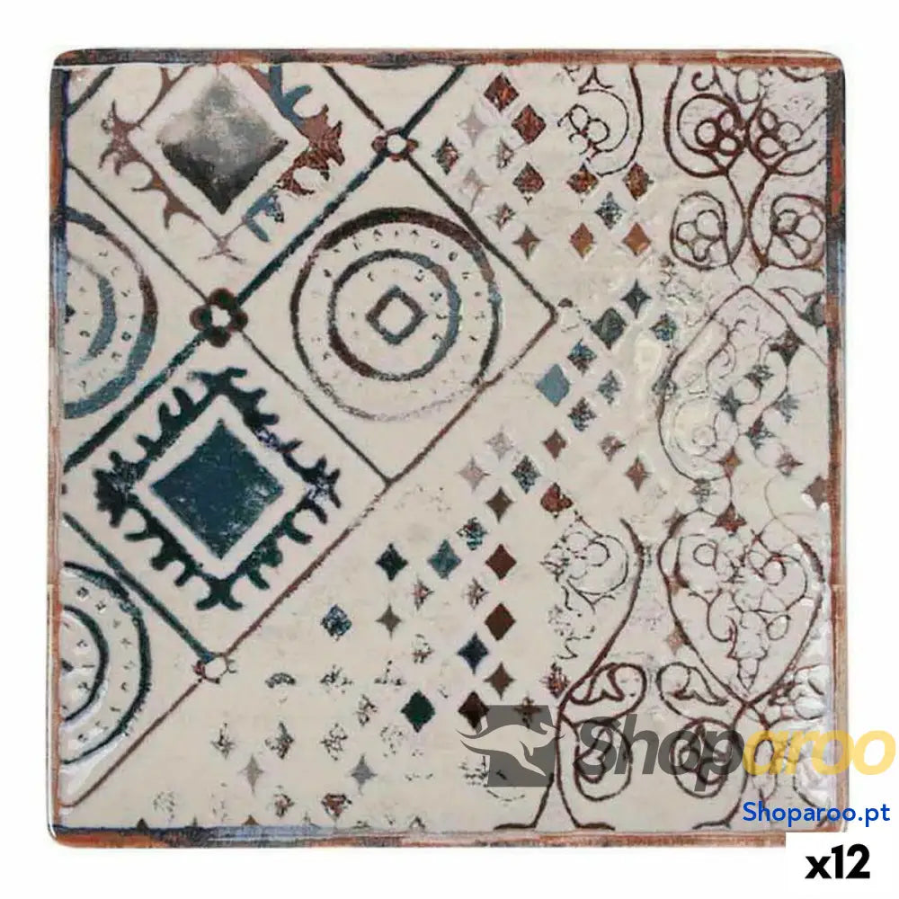 Prato de Sobremesa La Mediterránea Grecia Porcelana 18 x 2 cm (12 Unidades)