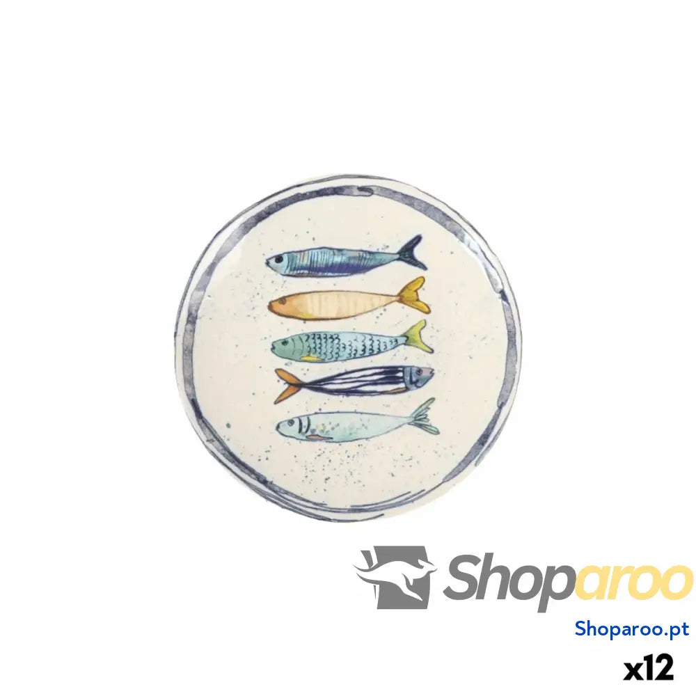 Prato de Sobremesa La Mediterránea Peixe Ø 20 cm (12 Unidades)