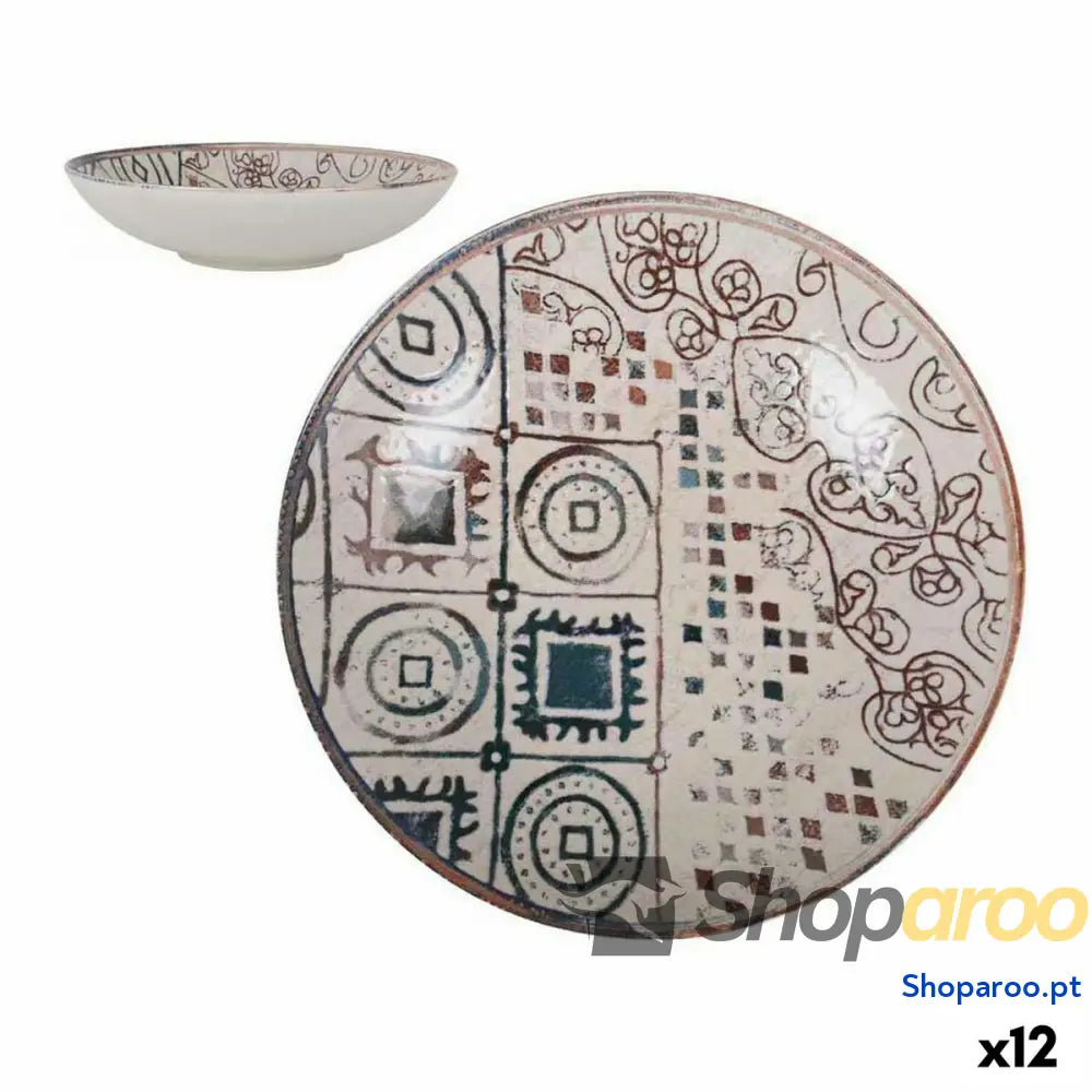 Prato Fundo La Mediterránea Grecia Porcelana (12 Unidades)