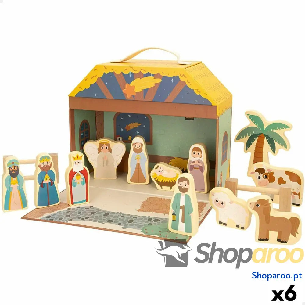 Presépio de Natal Woomax Madeira Plástico 25 x 20 x 24,5 cm 15 Peças