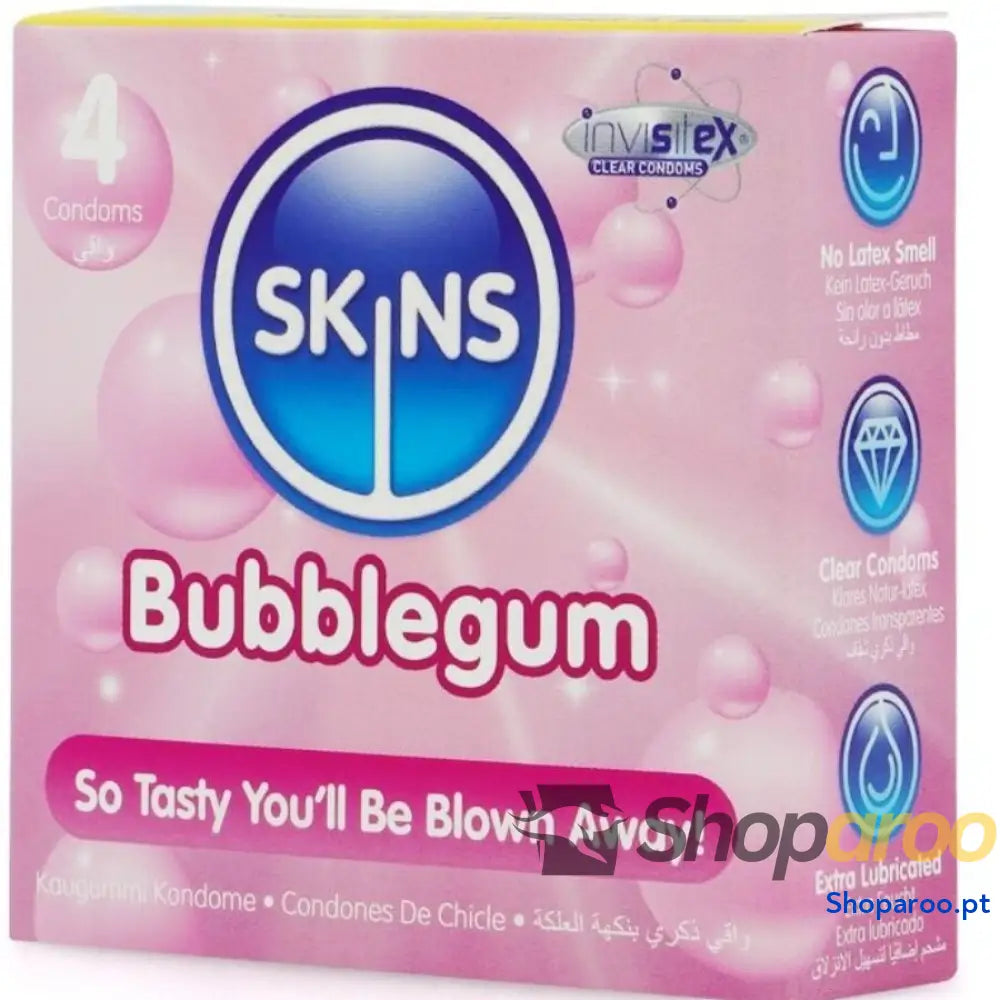 PRESERVATIVOS BUBBLEGUM PREMIUM PACOTE 4