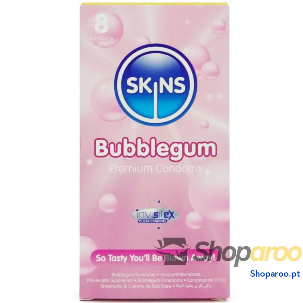 PRESERVATIVOS BUBBLEGUM PREMIUM PACOTE 8