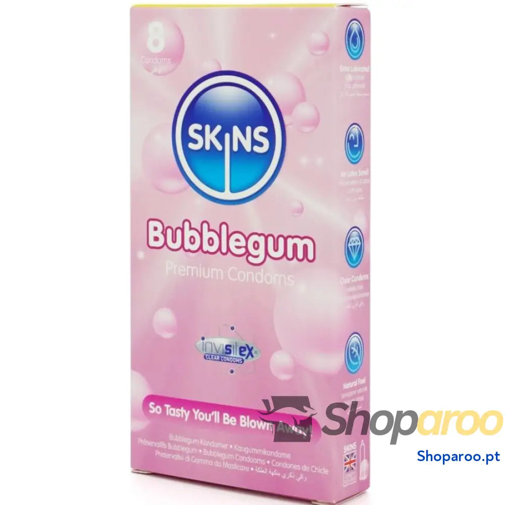 PRESERVATIVOS BUBBLEGUM PREMIUM PACOTE 8