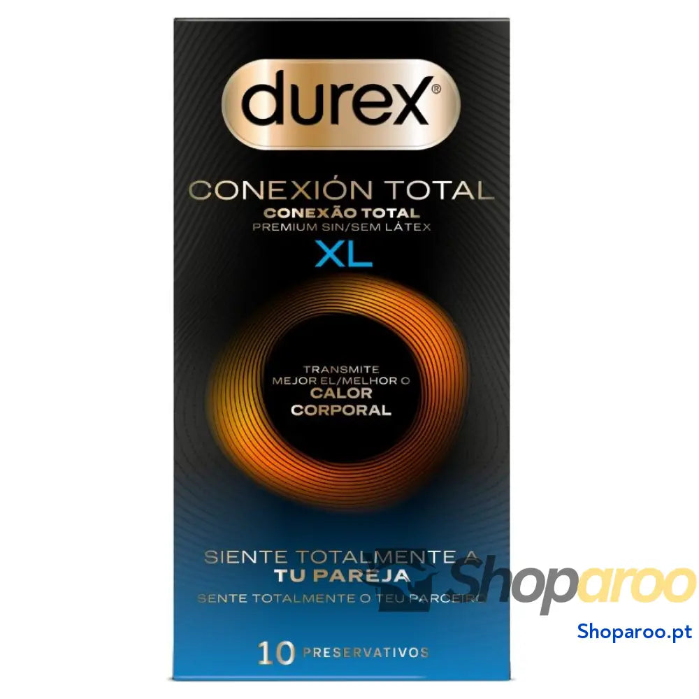 PRESERVATIVOS DUREX - TOTAL CONNECTION XL ULTRA FINE PLUS SEM LÁTEX 10 UNIDADES