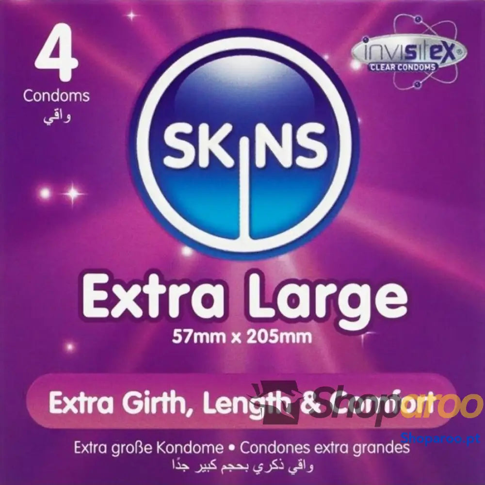 PRESERVATIVOS EXTRA GRANDE PREMIUM PACOTE 4
