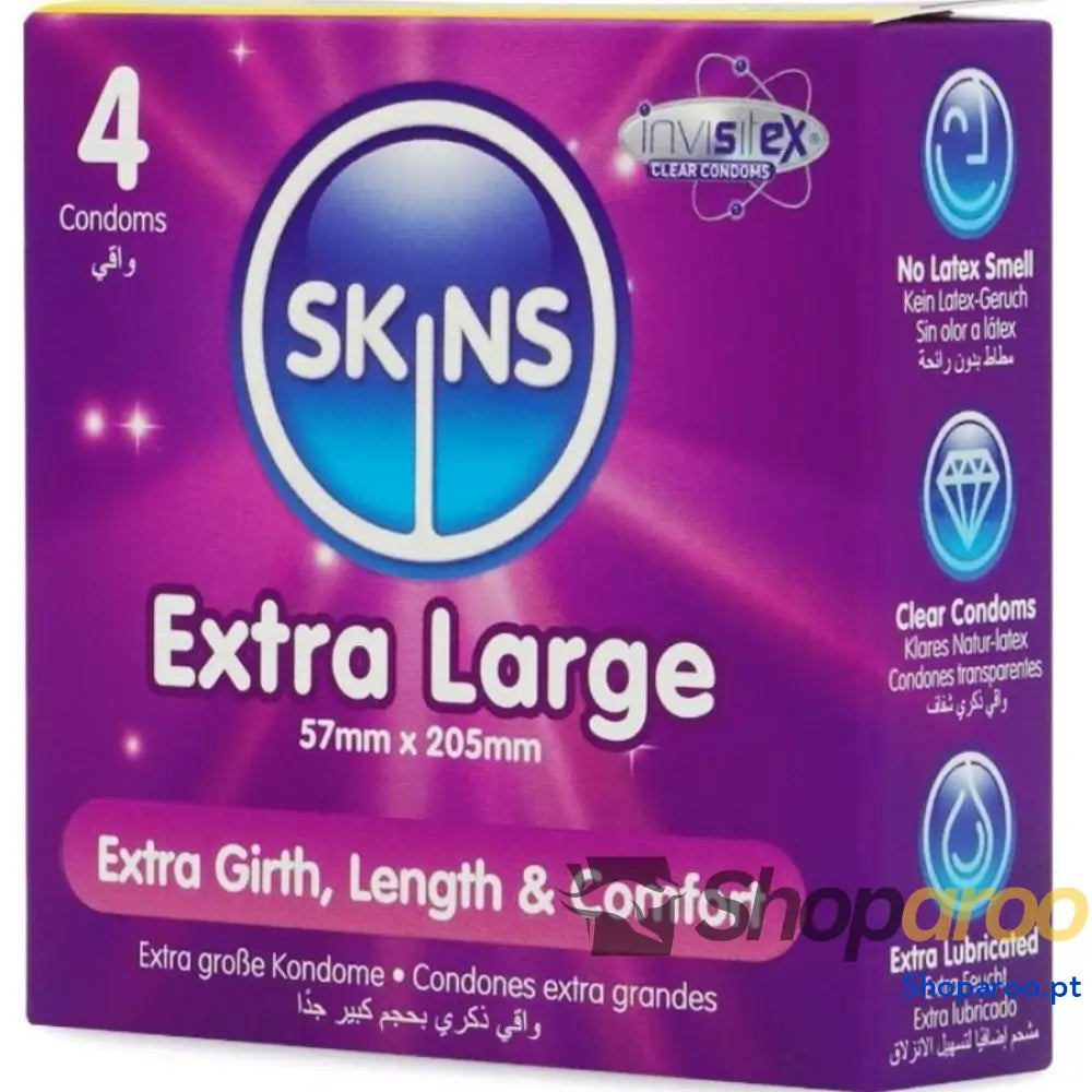 PRESERVATIVOS EXTRA GRANDE PREMIUM PACOTE 4