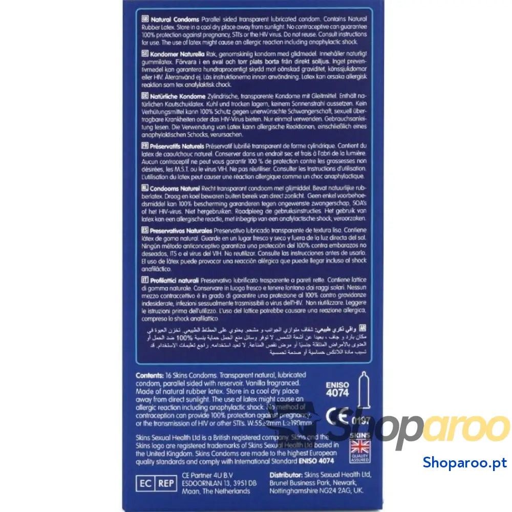 PRESERVATIVOS NATURAIS PREMIUM PACOTE 16