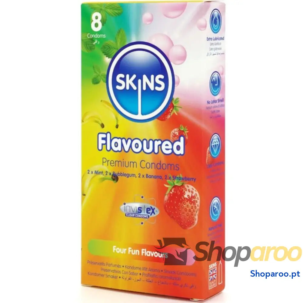 PRESERVATIVOS PREMIUM MULTI SABORES PACOTE 8