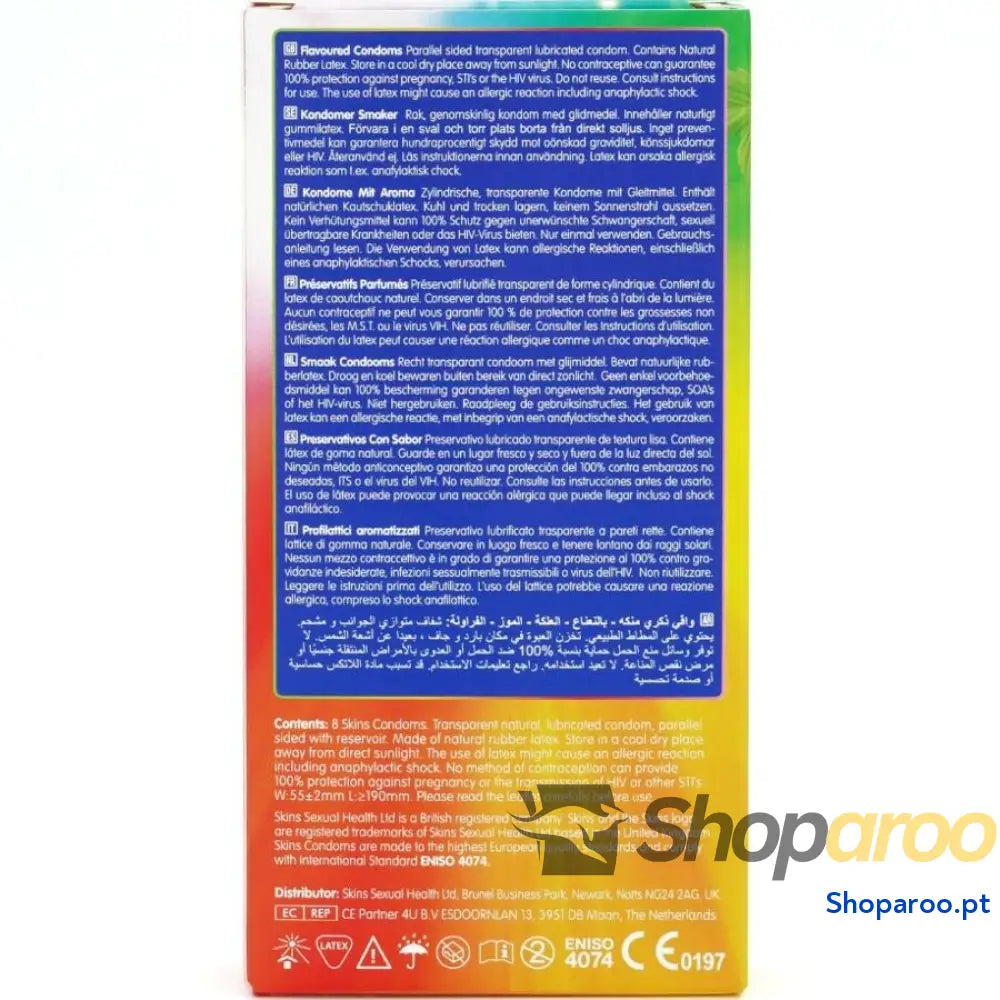 PRESERVATIVOS PREMIUM MULTI SABORES PACOTE 8
