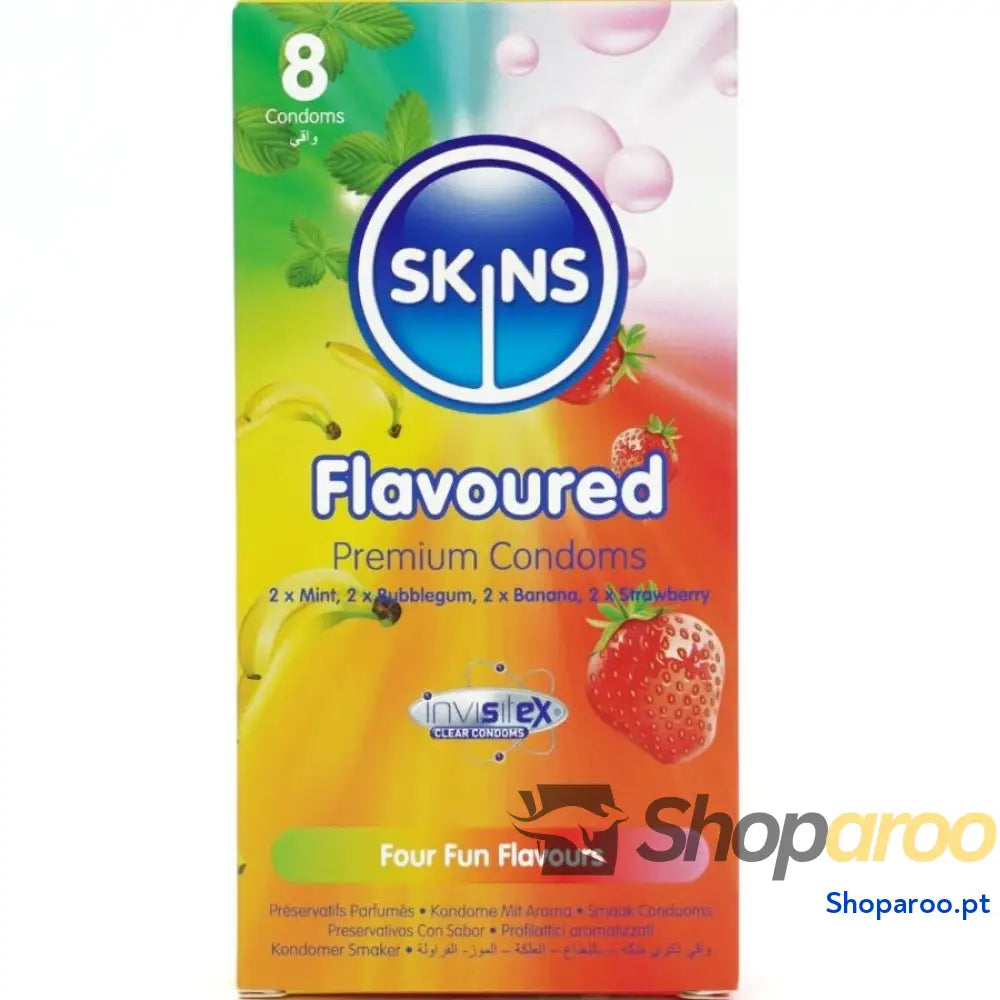 PRESERVATIVOS PREMIUM MULTI SABORES PACOTE 8