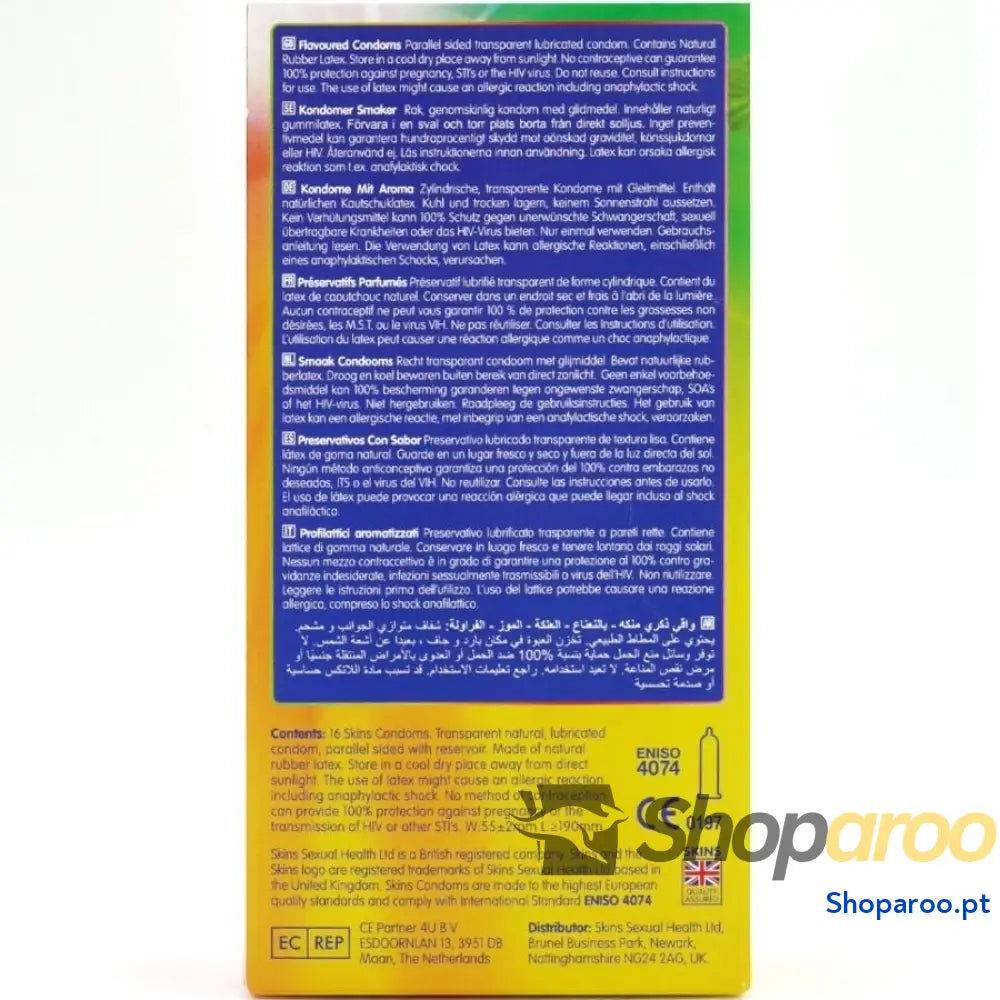 PRESERVATIVOS PREMIUM MULTI SABORES PACOTE COM 16