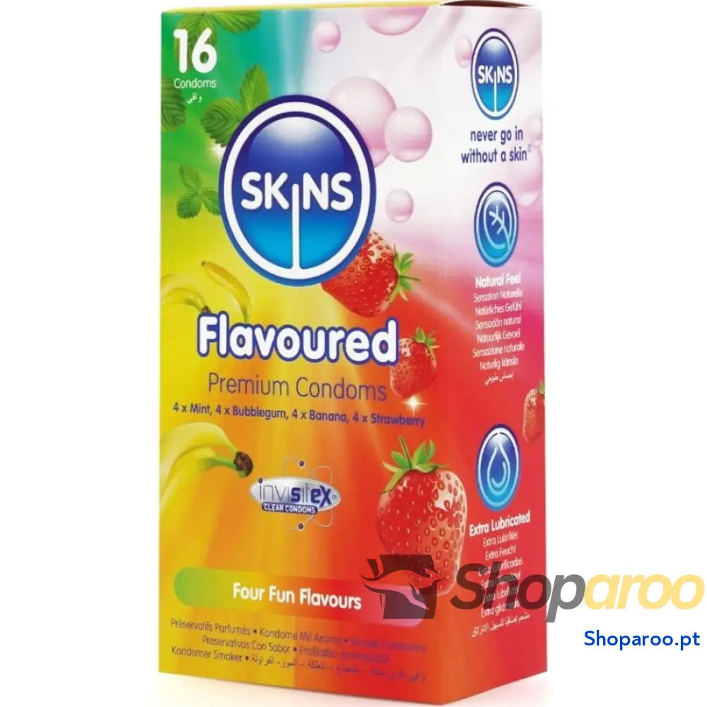 PRESERVATIVOS PREMIUM MULTI SABORES PACOTE COM 16