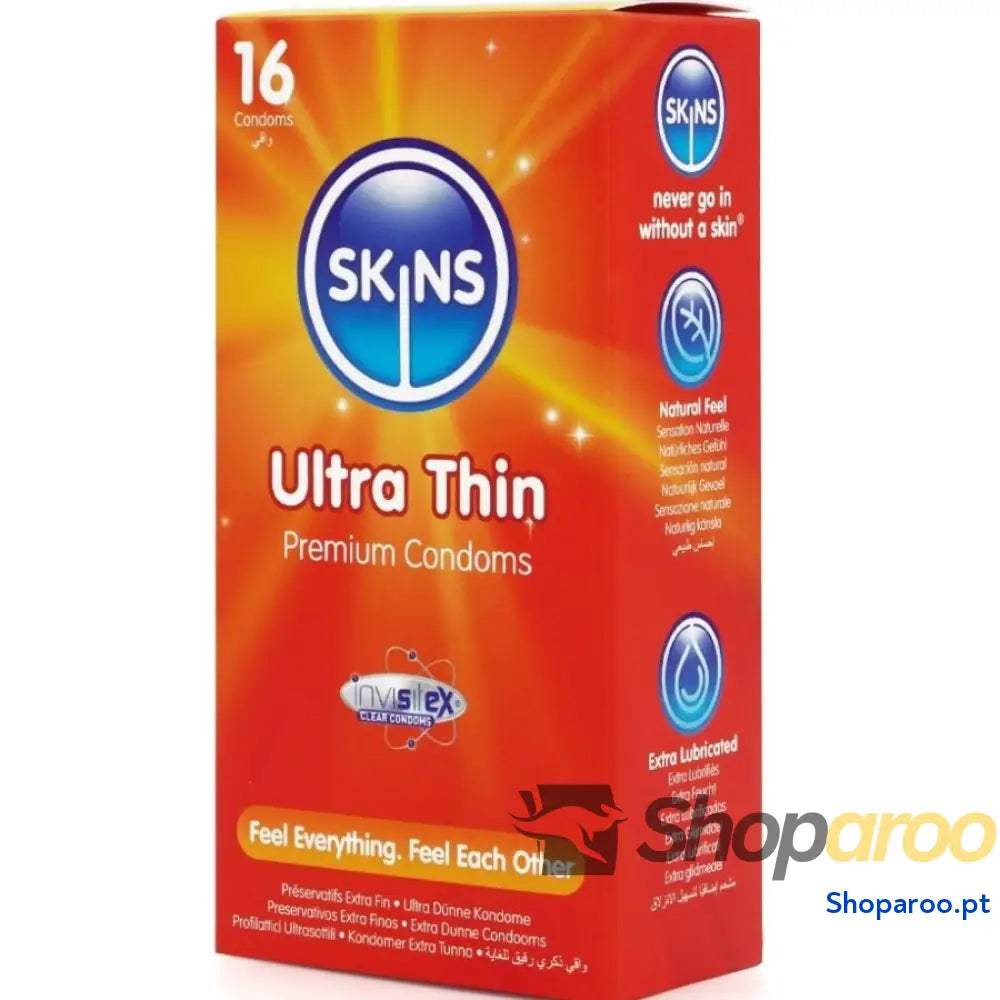 PRESERVATIVOS ULTRA FINOS PREMIUM PACOTE COM 16
