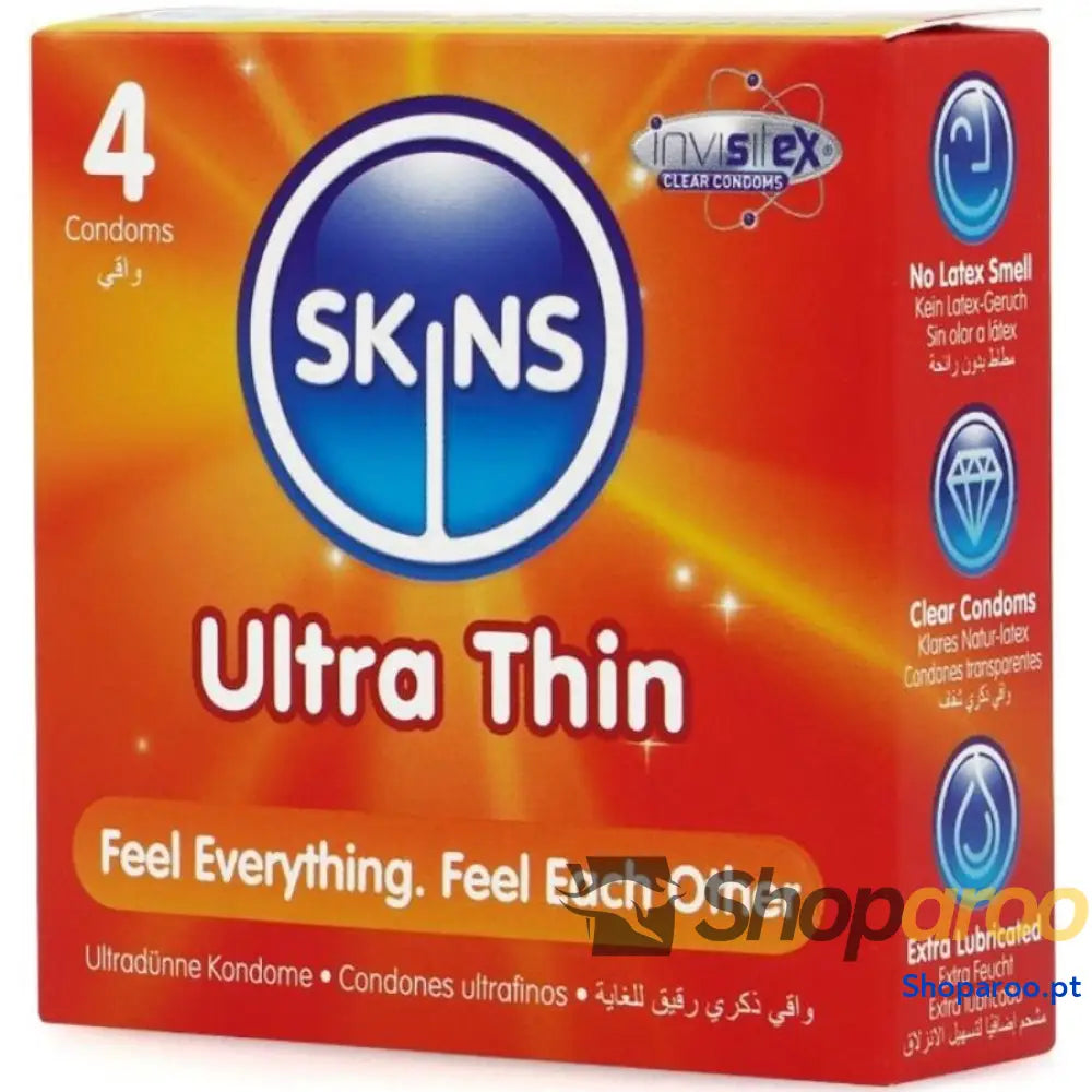 PRESERVATIVOS ULTRA FINOS PREMIUM PACOTE COM 4