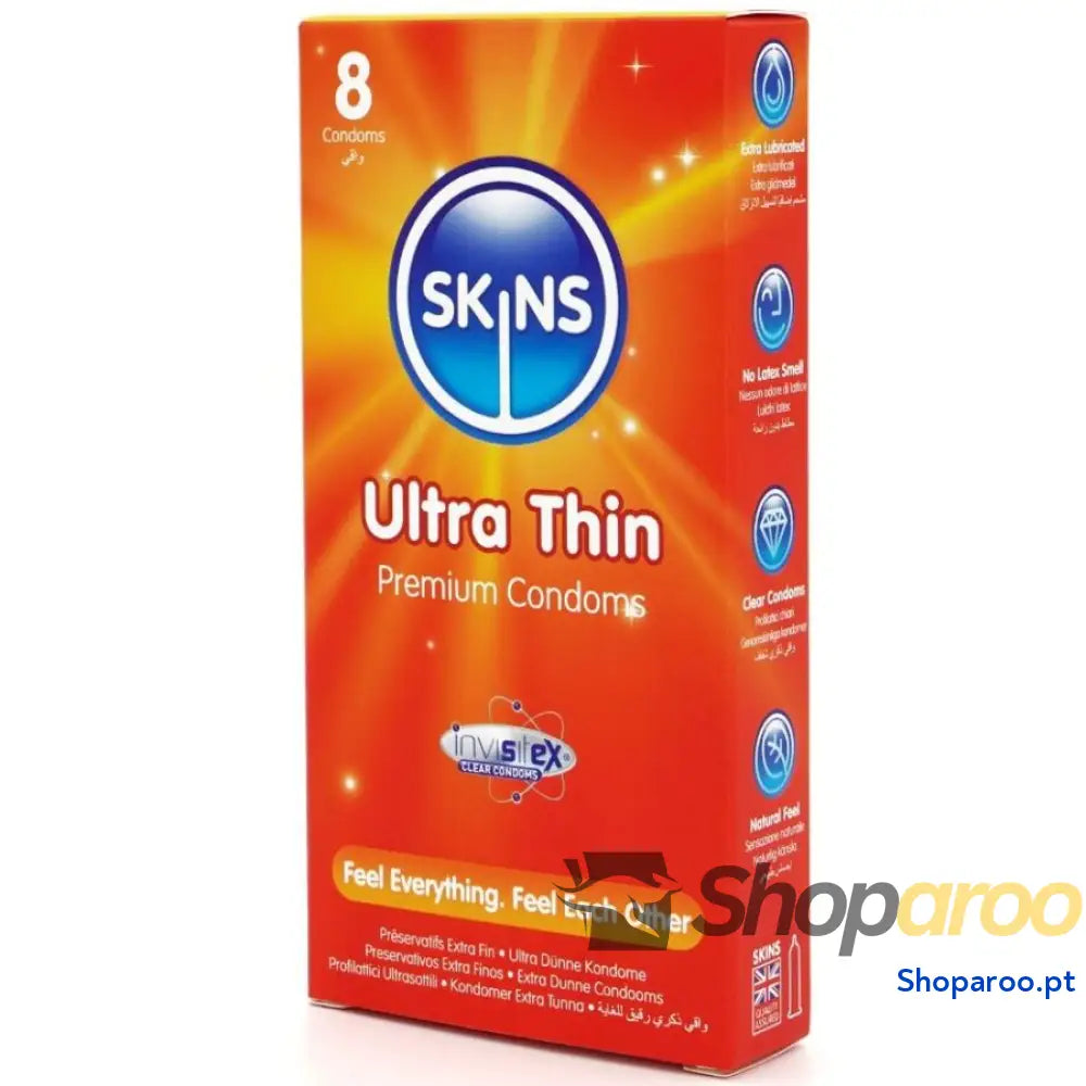 PRESERVATIVOS ULTRA FINOS PREMIUM PACOTE COM 8
