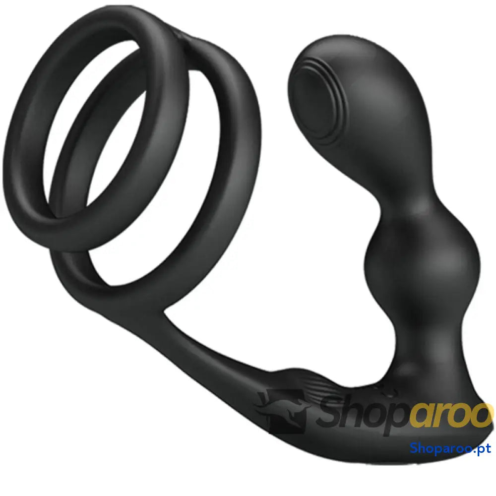 PRETTY LOVE - ANEL PARA PÊNIS MARSHALL COM PLUG ANAL VIBRATÓRIO COM CONTROLE REMOTO