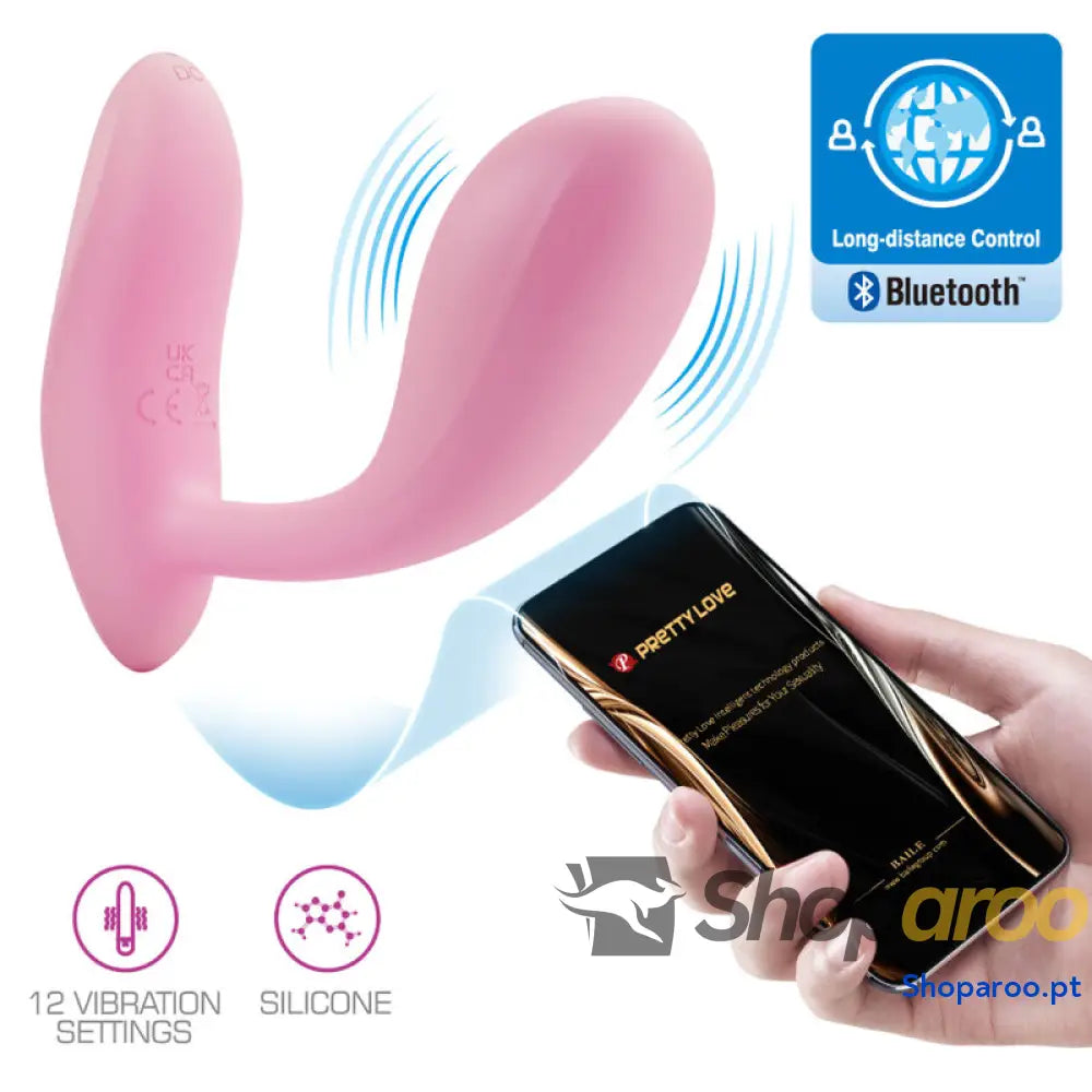 PRETTY LOVE - BAIRD G-SPOT 12 VIBRAÕES RECARREGVEL ROSA APLICATIVO