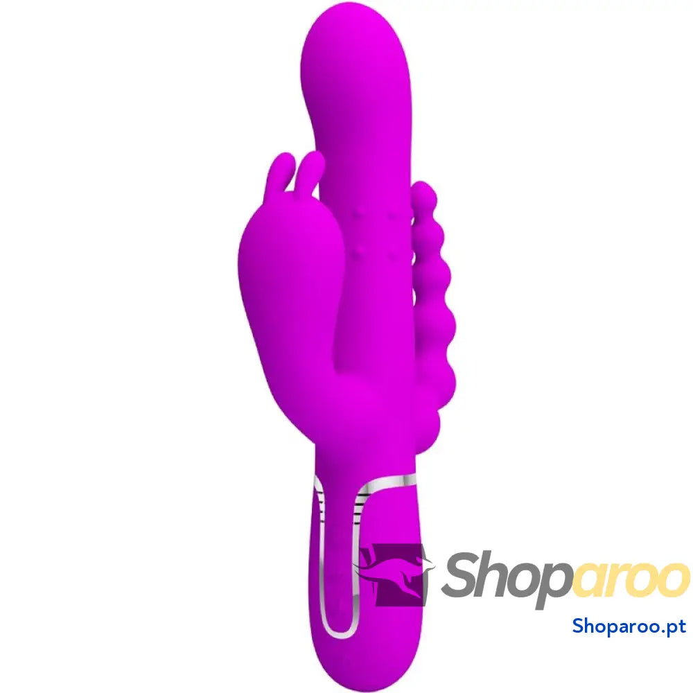 PRETTY LOVE - CAMMY VIBRADOR TRIPLO MULTIFUNCIONAL 4 EM 1 ROSA