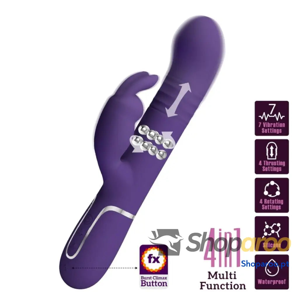 PRETTY LOVE - COALE VIBRADOR COELHO 4 EM 1 ROXO